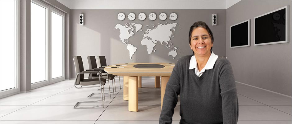 Business Consultant Laura Olguin Boardroom